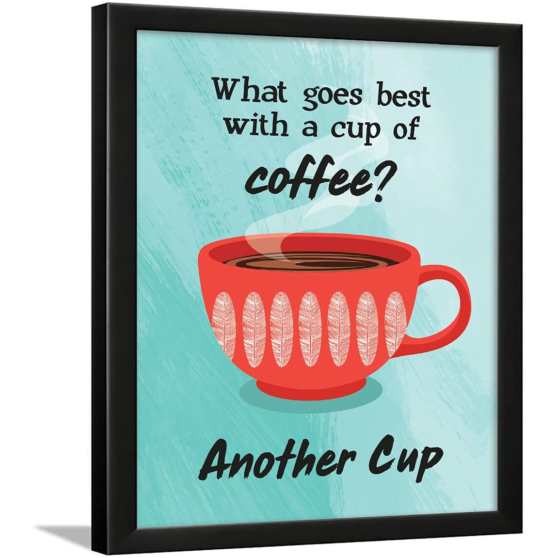 Chaka Chaundh - Coffee Poster Frame - Kitchen Quotes Wall Frames Decor - Coffee Quotes Wall Frames - Coffee Posters For Wall With Frame - Quotes Wall Frames For Dining Room -Food Quotes Frames For Home & Cafe (13.6 X 10.6 Inches)