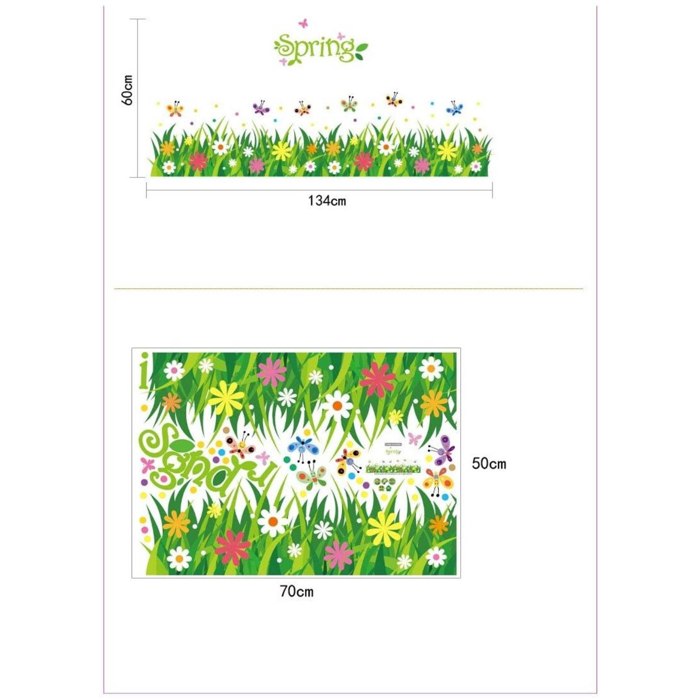 Jaamso Royals Wall Stickers For Living Room Flowers, Floral Wall Stickers, Flower Sticker, Nature Wall Stickers, Garden Stickers For Walls Of Home, Wall Stickers Flower Design (70 Cm X 50 Cm)