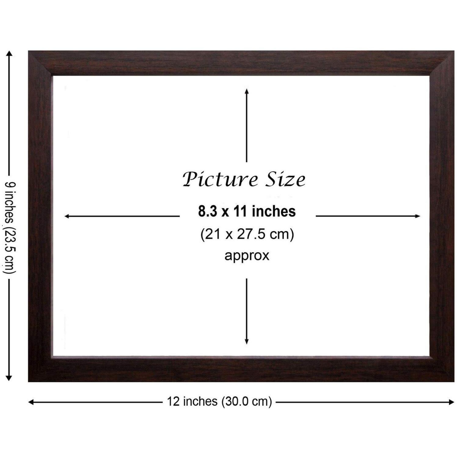 Art N Store Shree Krishna As Saarthi Of Arjun In Mahabharata War At Kurukshetra Field, Hd Printed Picture With Brown Frame (30 X 23.5 X 1.5 Cm_ Brown Wood)