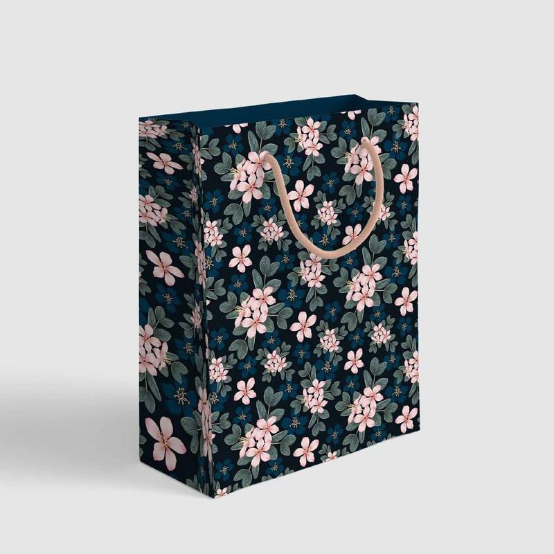 Acl Studios Refreshing Flora Gift Bag Or Fashion Bags For Diwali Gifting, Birthday Gifts, Marriage Gifting, Christmas Gifts, Baby Showers & Shopping (Pack Of 10 Paper Bags)- Medium