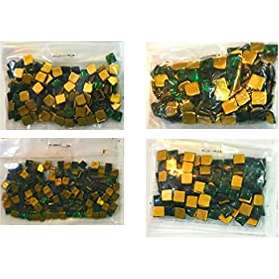 Square Tanjore Painting Kundan Stones Set (3Mm-6Mm, Multicolor)-100 Stones Per Size And Colour In A Pack (8X4 Mm)