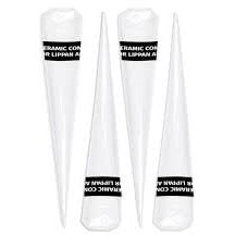 Flybuy Hub White Ceramic Cones For Lippan Art & Craft | Handcrafted Clay Decorations For Home Dcor, Diy Projects, And Indian Traditional Wall Art | Cone 3(Pack Of 8)