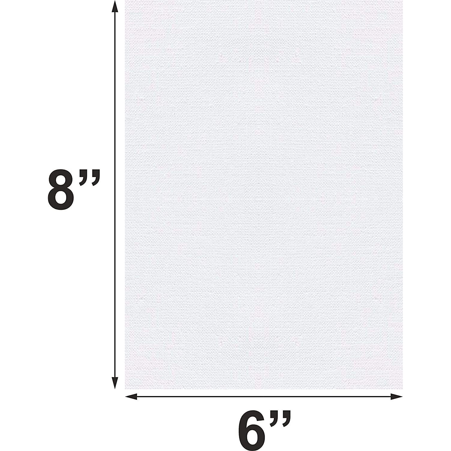 Variety Canvas 6 X 8 Inch Cotton Canvas Board For Painting, 7Oz Primed, Pack Of 6 Piece - White