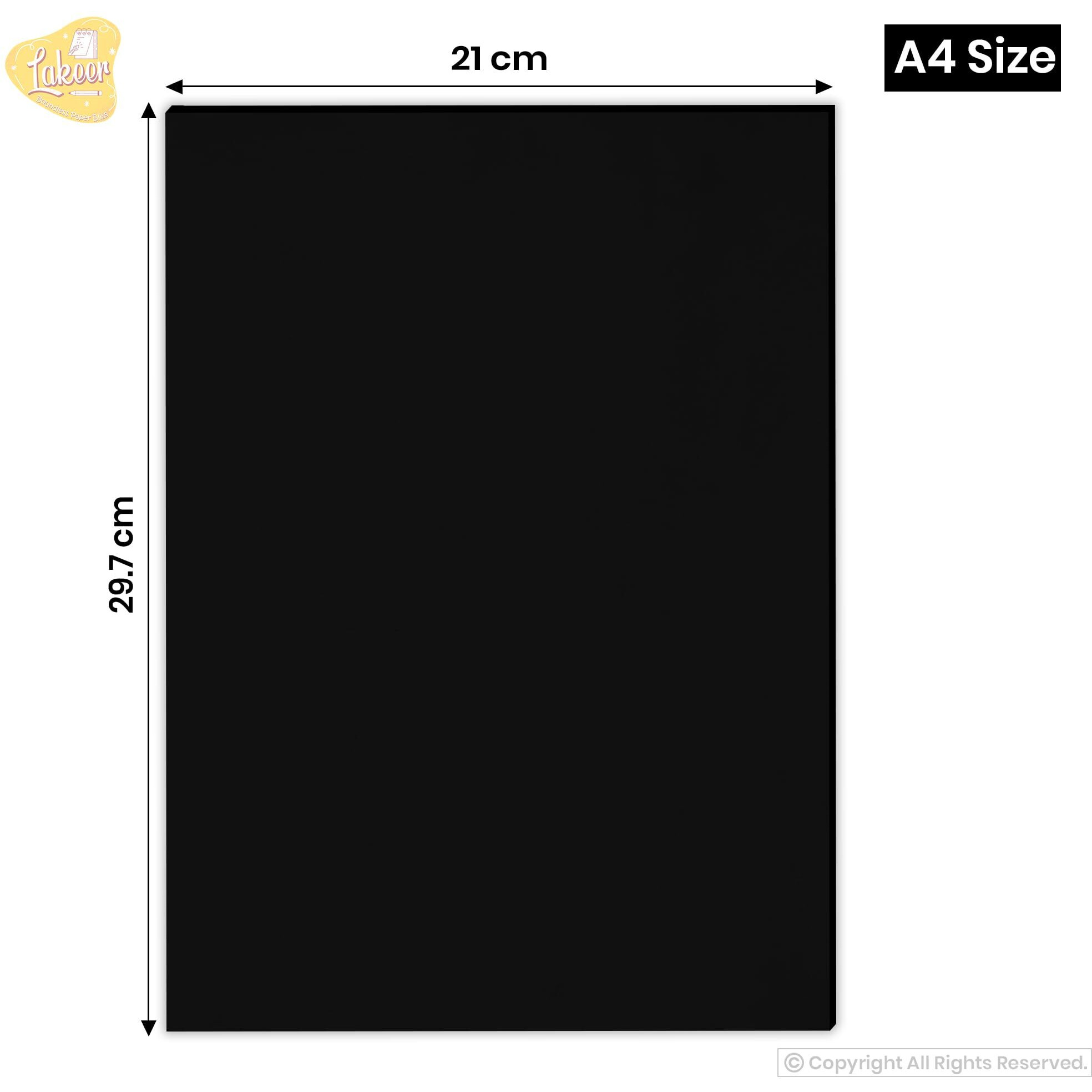 Lakeer Black Color A4 Eva Foam Sheets-5Mm Thick, Pack Of 5 Sheets | For Scrapbooking, Art & Craft Projects, Decorations, Etc (Black Color)