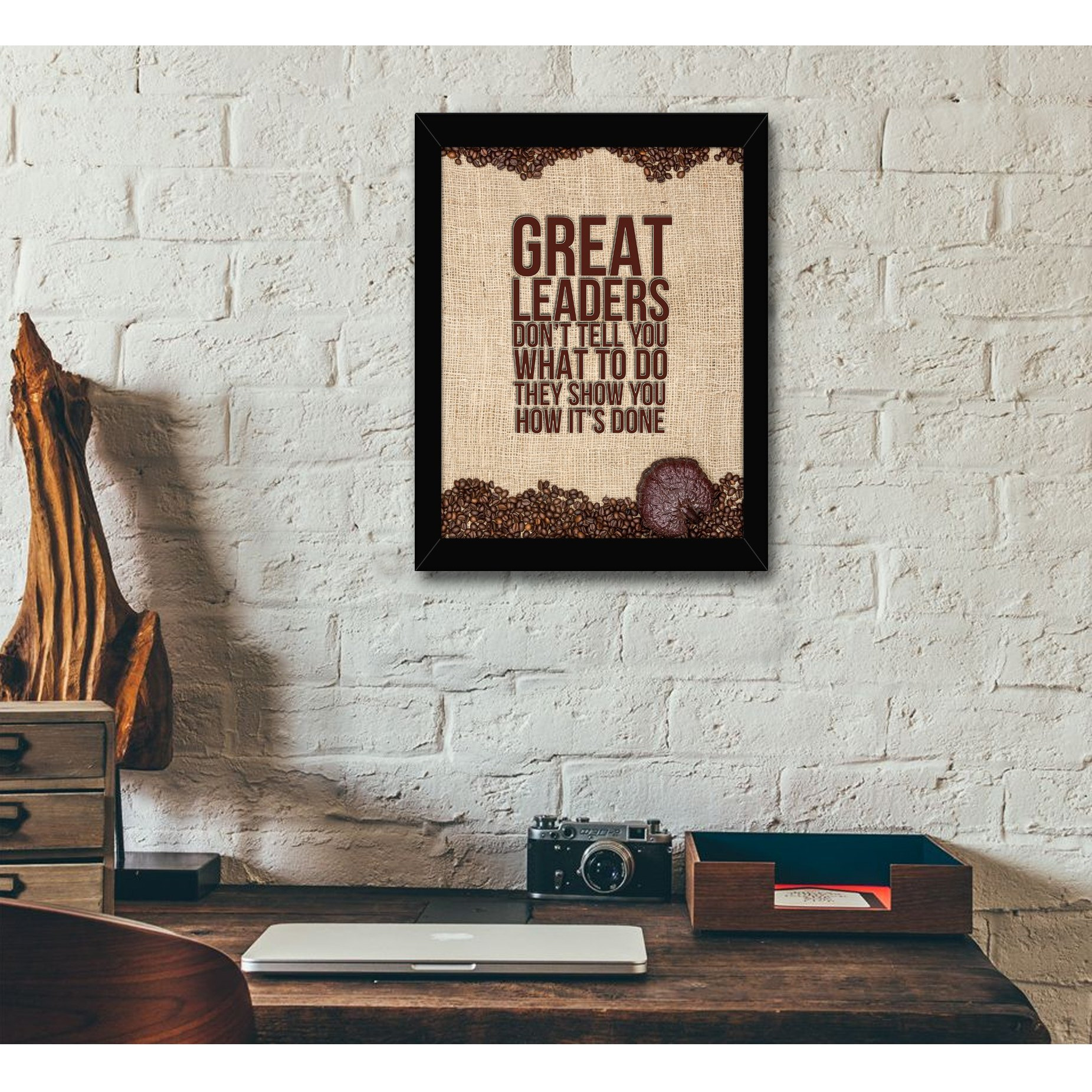 Tied Ribbons Inspiring Thoughts Framed Poster | Framed Posters For Wall | Motivational Quotes Frames | Inspirational Wall Frames (13.6 Inch X 10.2 Inch,Multicolor, Engineered Wood)