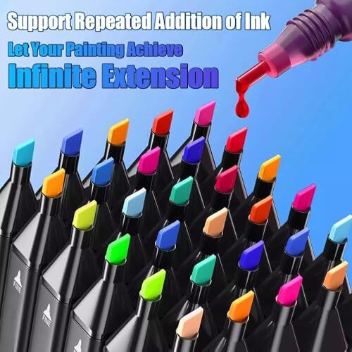 Shuttle Art 80 Pcs Dual Tip Colorful Art Markers Sketch Pens With Carrying Case For Painting Sketching Calligraphy Drawing - Dual Head Permanent Colouring Marker Pens For Kids Adult,(Multicolor)