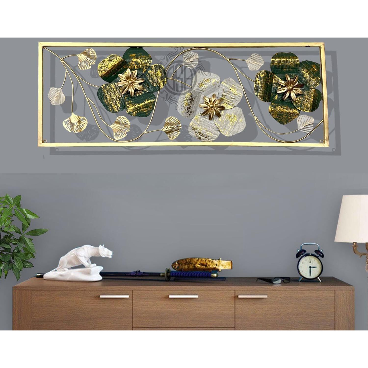 Dsh Crafting Your Curiosity Metal Wall Art Flower Decorative Hanging Sculpture For Home Living Room Hotel Decor Bedroom Easy To Hang., 91 Cm