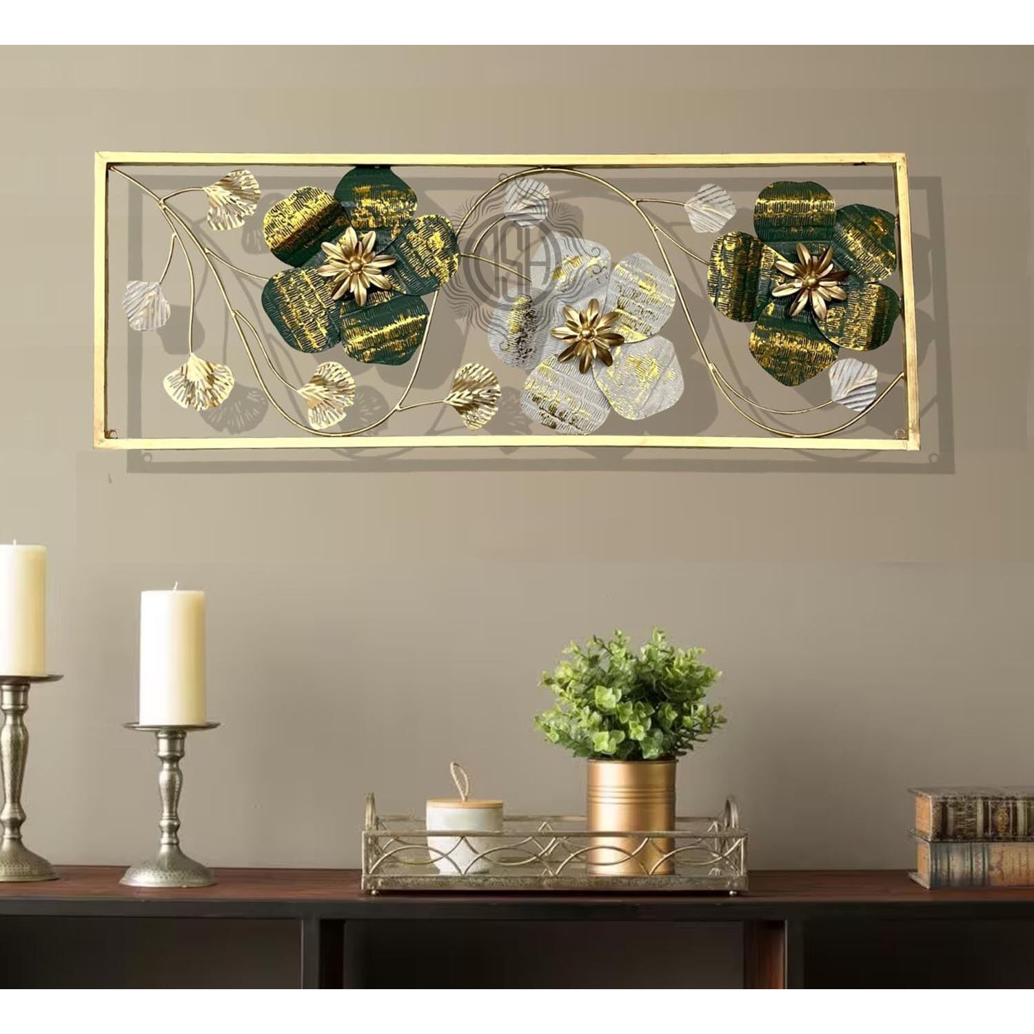 Dsh Crafting Your Curiosity Metal Wall Art Flower Decorative Hanging Sculpture For Home Living Room Hotel Decor Bedroom Easy To Hang., 91 Cm