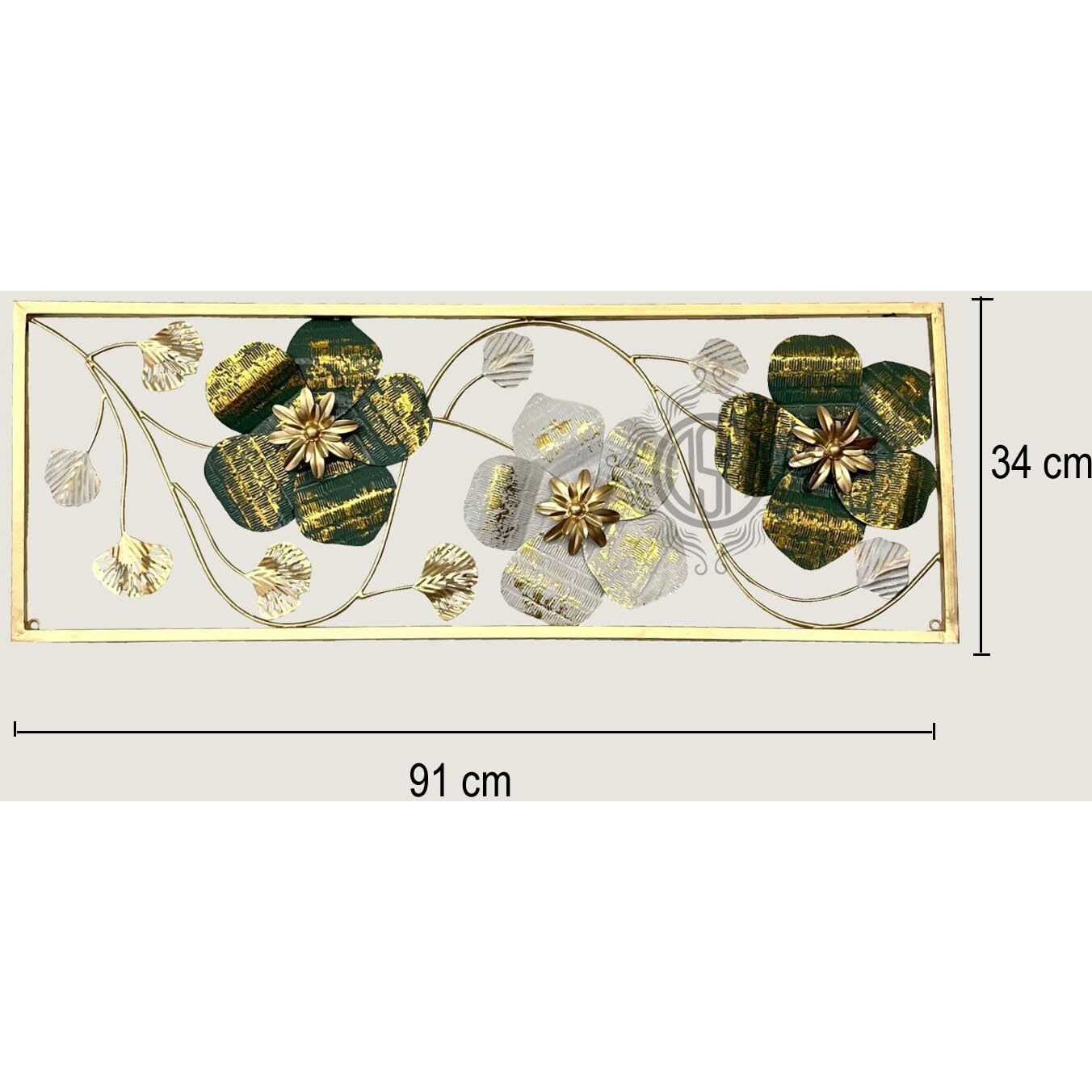 Dsh Crafting Your Curiosity Metal Wall Art Flower Decorative Hanging Sculpture For Home Living Room Hotel Decor Bedroom Easy To Hang., 91 Cm