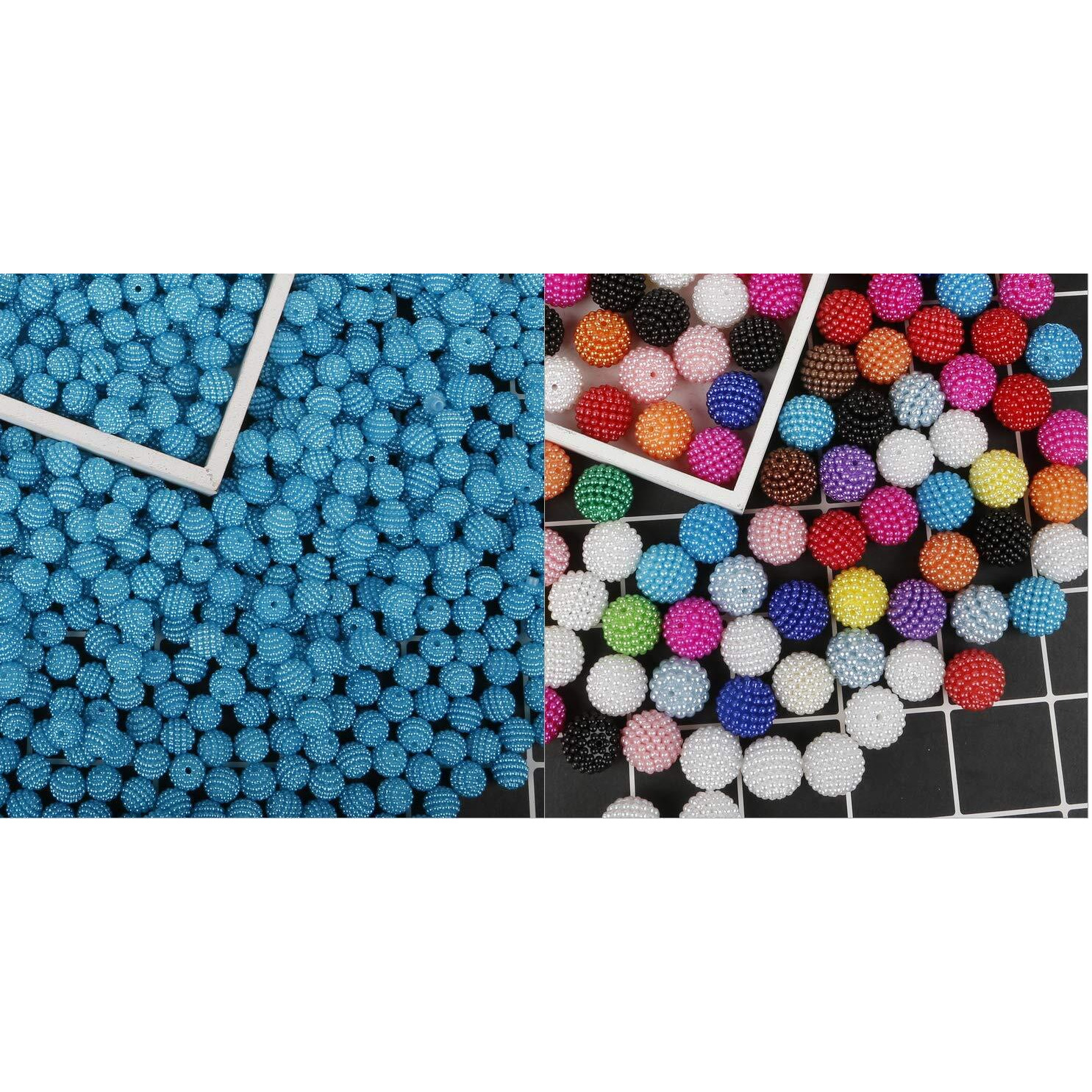 Diy Crafts Pack Of 50 Pcs 50X1, Random/Mix - Multi Colour, 10Mm 50Pcs Acrylic Beads Bayberry Beads Round Loose Beads Fit Europe Beads For J(Pack Of 50 Pcs 50X1, Random/Mix - Multi Colour)