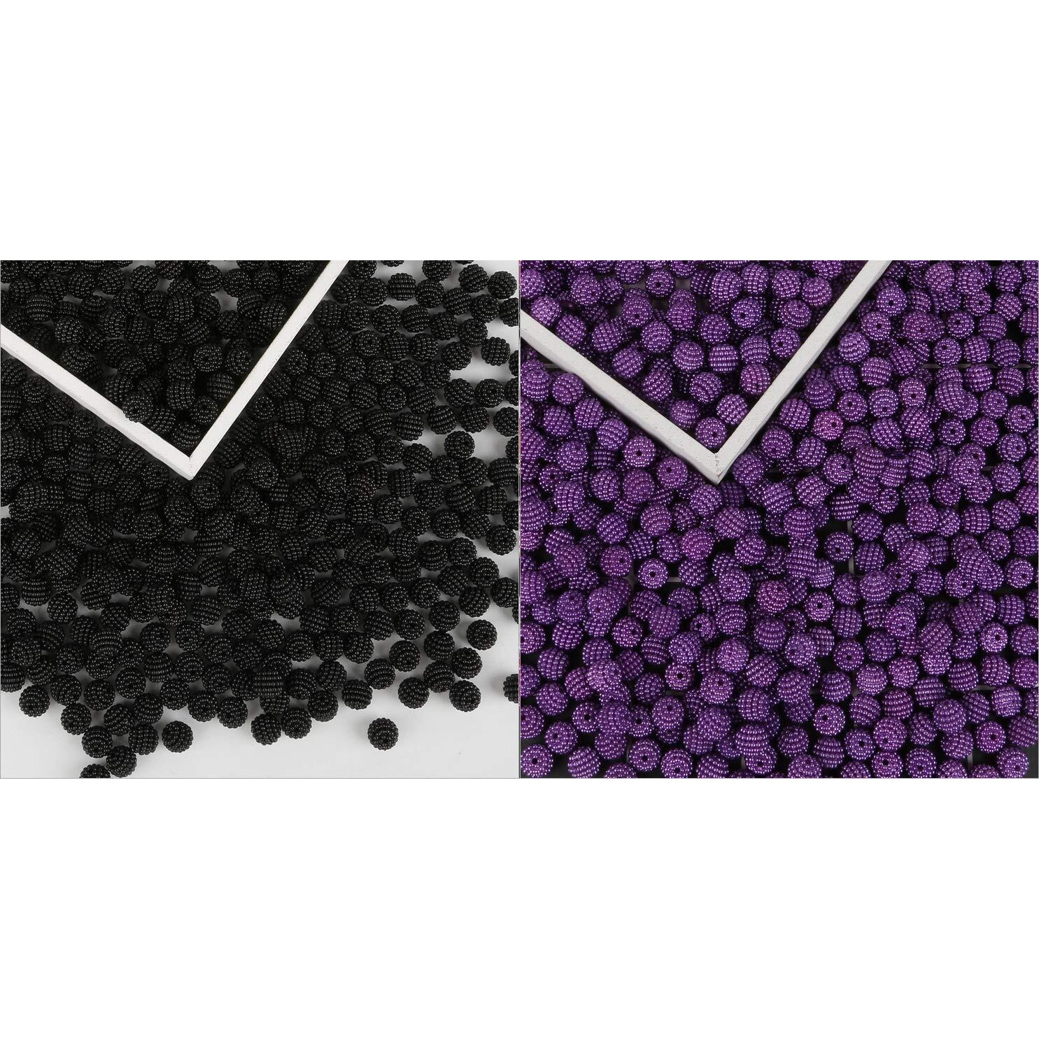 Diy Crafts Pack Of 50 Pcs 50X1, Random/Mix - Multi Colour, 10Mm 50Pcs Acrylic Beads Bayberry Beads Round Loose Beads Fit Europe Beads For J(Pack Of 50 Pcs 50X1, Random/Mix - Multi Colour)