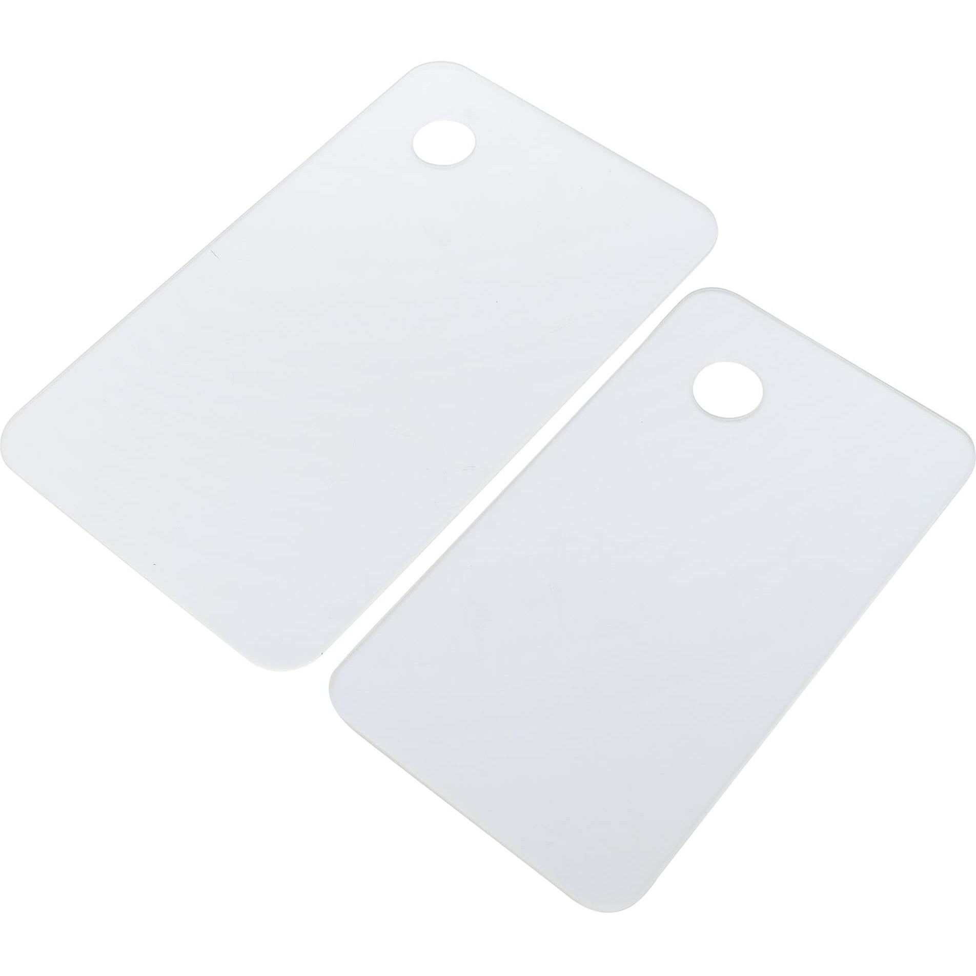 Kabeer Art 2Pc Clear Transparent Acrylic Rectangle Shape Drawing Palette Of 12 X 7 Inch And 10 X 6 Inch Size