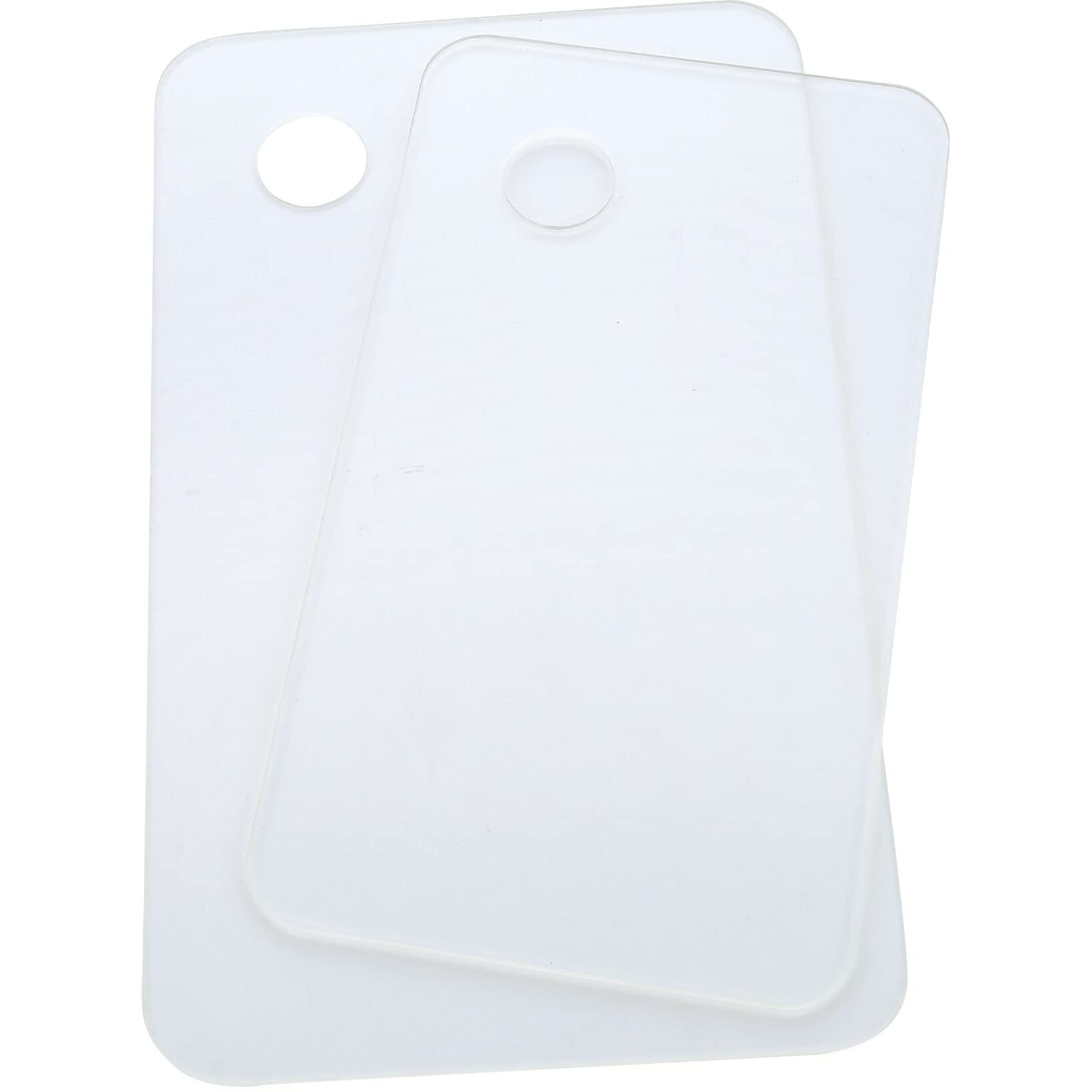 Kabeer Art 2Pc Clear Transparent Acrylic Rectangle Shape Drawing Palette Of 12 X 7 Inch And 10 X 6 Inch Size