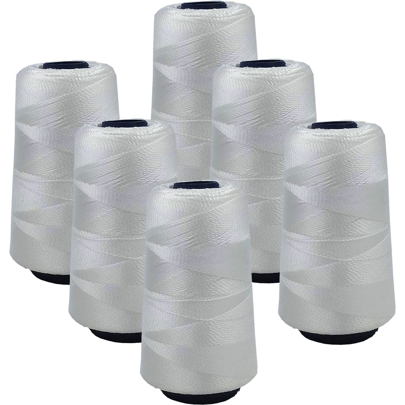 Aakriti Nylon Thread For Beads And Jewellery Making (White)/ Nylon Thread Jewellery String Wire Beading Cords String For Seed Beads Jewellery Bracelet Making (Pack Of 6)