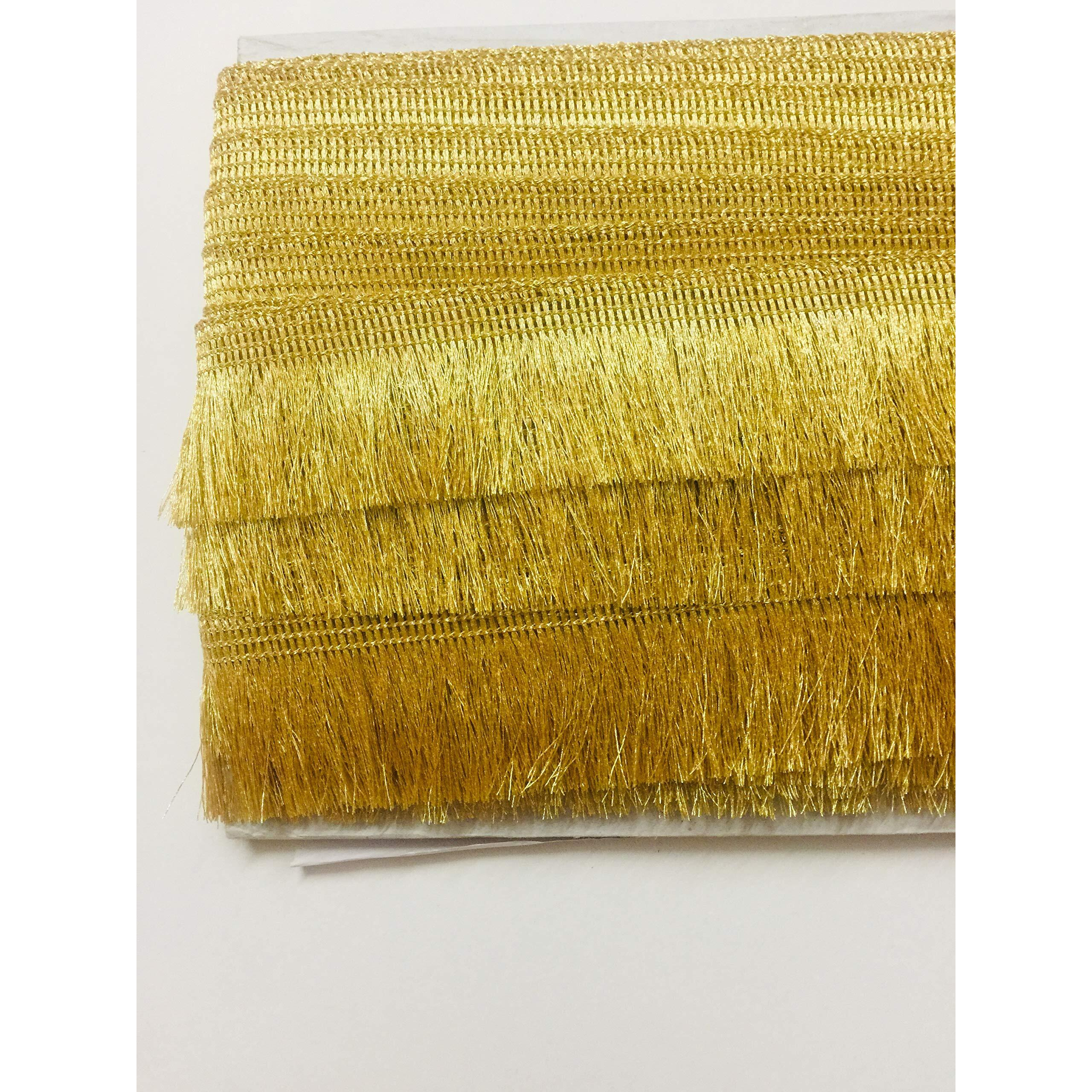 Eerafashionicing Golden Gota Zari Lace For Duptta Drapes 3.5 Cm Width 9 Meter Length