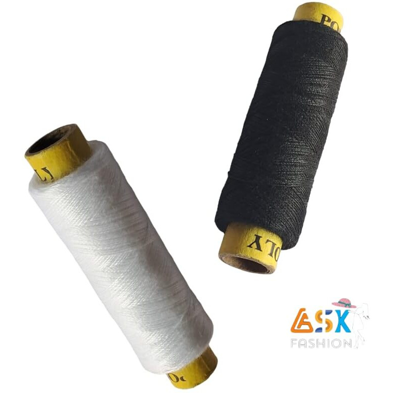 Generic Sewing Threads 180M Black & White 10 Pack (5 Black, 5 White) 100% Polyester