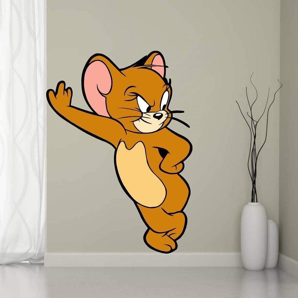 Ghar Kraft Set Of 4 Self Adhesive Wall Sticker Animals, Bansidhar, Panda Hanging On A Branch And Baby Panda Wall Sticker For Puja Room Home Living Room Bedroom Kids Room