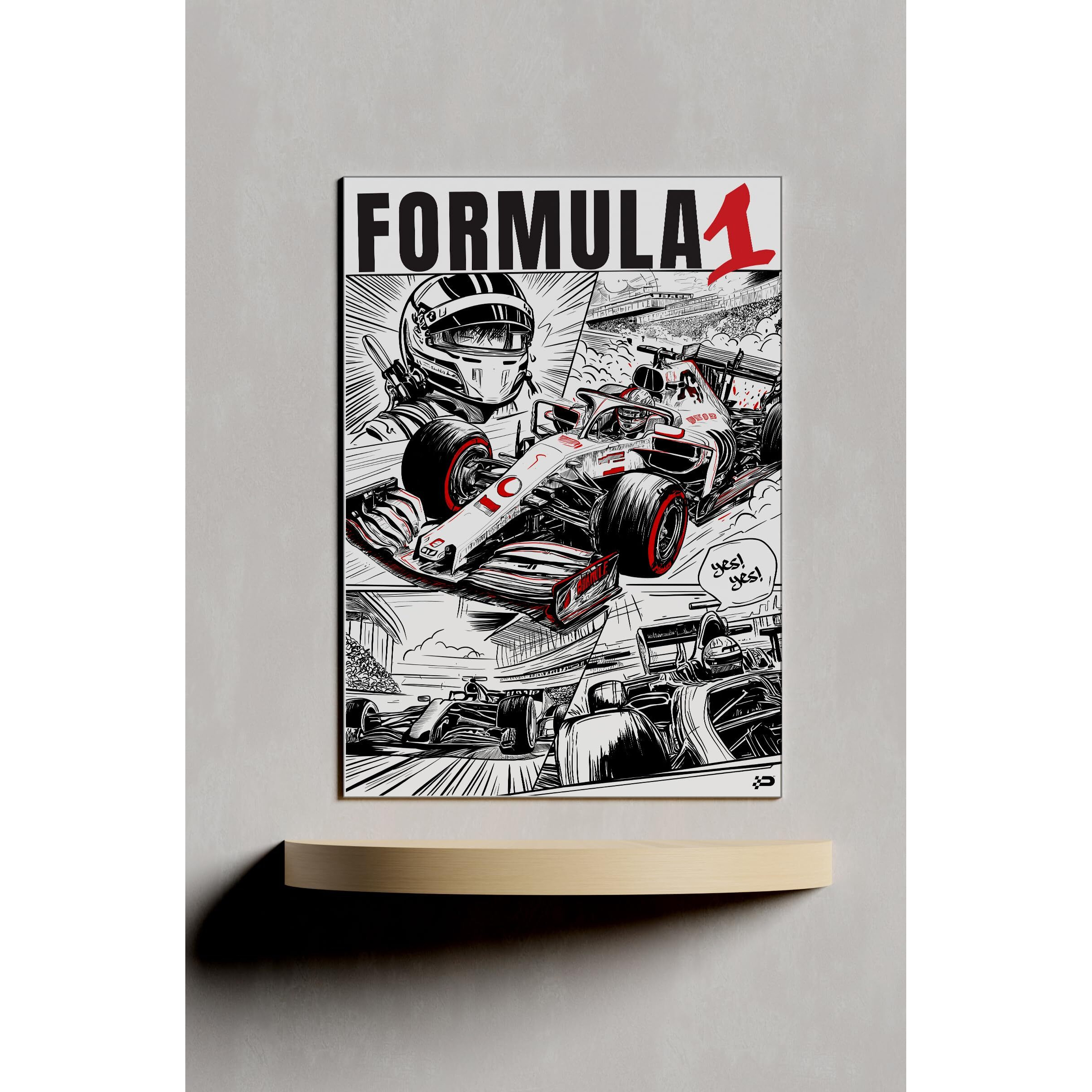 Podiumpe Formula One Poster Art For Walls | F1 Artwork For Home Decor | A3 | 300 Gsm | Glossy | No Frame