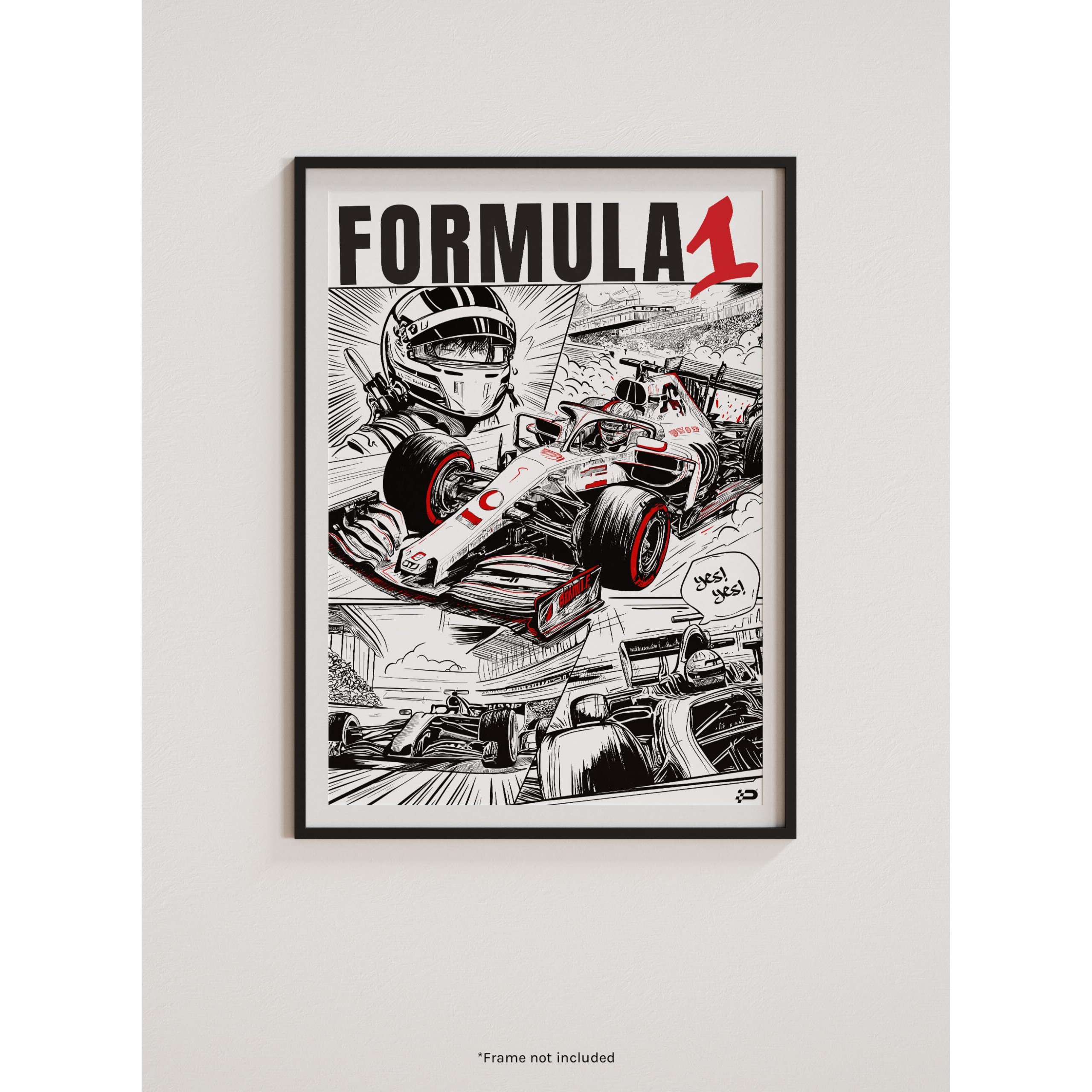 Podiumpe Formula One Poster Art For Walls | F1 Artwork For Home Decor | A3 | 300 Gsm | Glossy | No Frame