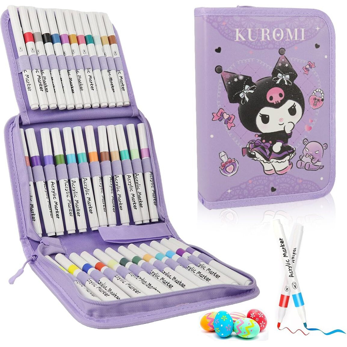 Hasthip 36-Color Acrylic Markers Set Diy Graffiti Acrylic Pens For Painting Set Quick Dry Coloring Markers Color Pens Diy Painting Marker Pens On Canvas, Paper, Wooden Crafts Gifts For Girl Birthday