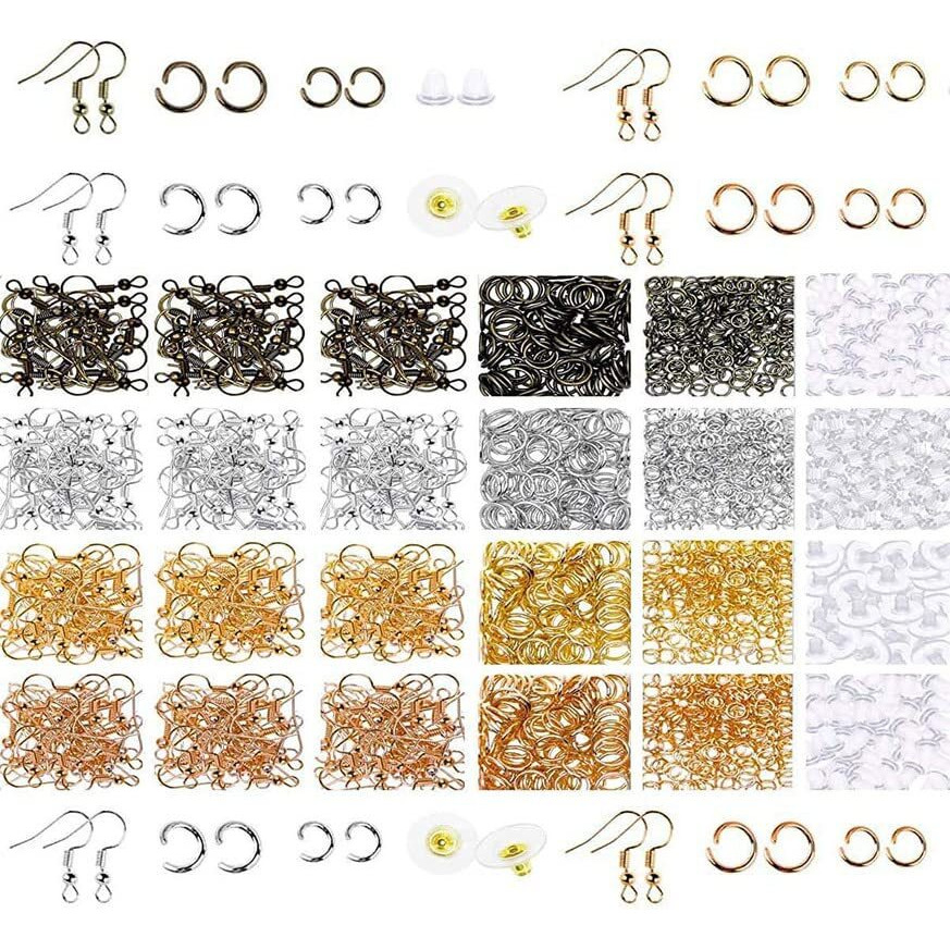 Diy Crafts 20 Grm, Random, 20 Grm, Random Mix Unsorted Items & Mix Colour Earring Making Supplies Kit With Style Earring Hooks, Earring Backs, Earrings Posts And Earring Making (20 Grm, Random)