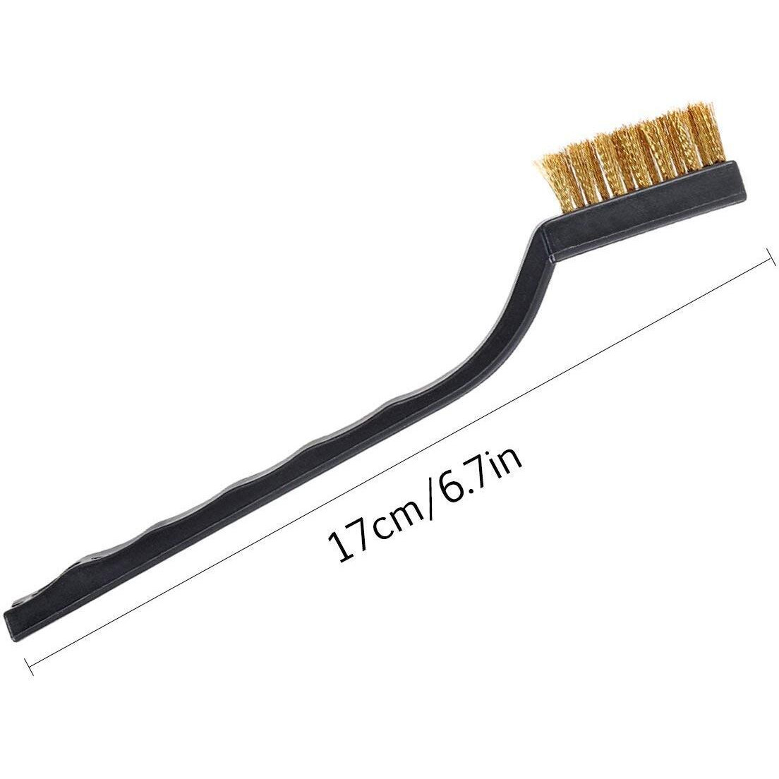 Diy Crafts Design No  1, Pack Of 3 Pcs, Mini Wire Brush Set Steel Brass Nylon Cleaning Polishing For (Design No  1, Pack Of 3 Pcs)