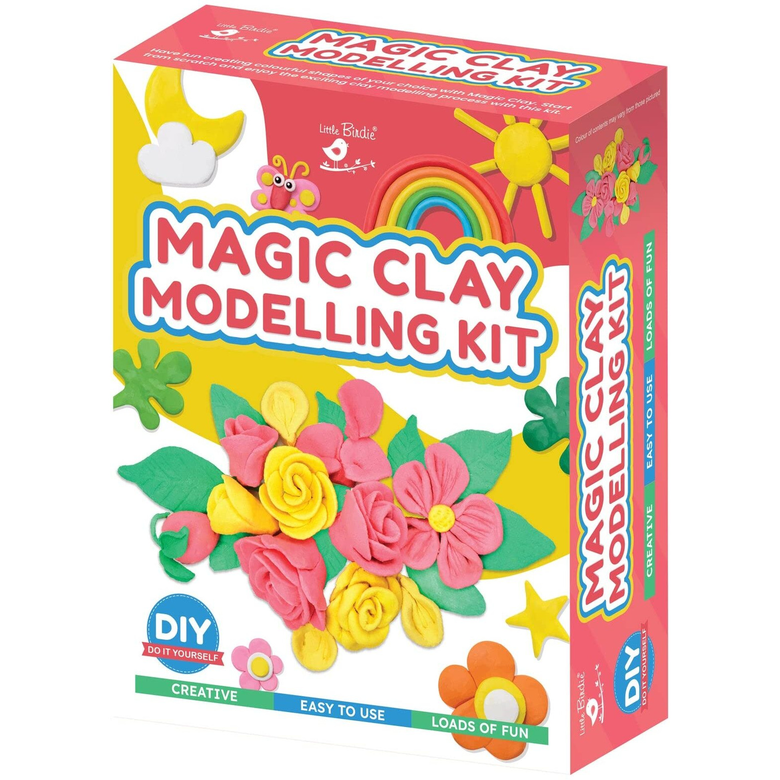 Little Birdie Diy Magic Clay Modelling Kit | Non-Toxic Modeling Air Dry Clay Kit For Kids With Colours | Create Different Shapes | Educational, Learning, Fun Clay Toys Kit For Kids And Adults