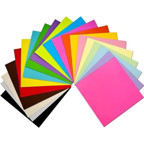 Eclet 5.5 X 5.5 Neon Origami Paper Pack Of 100 Sheets (10 Sheet X 10 Color)Fluorescent Color Both Side Coloured For Origami, Scrapbooking, Project Work