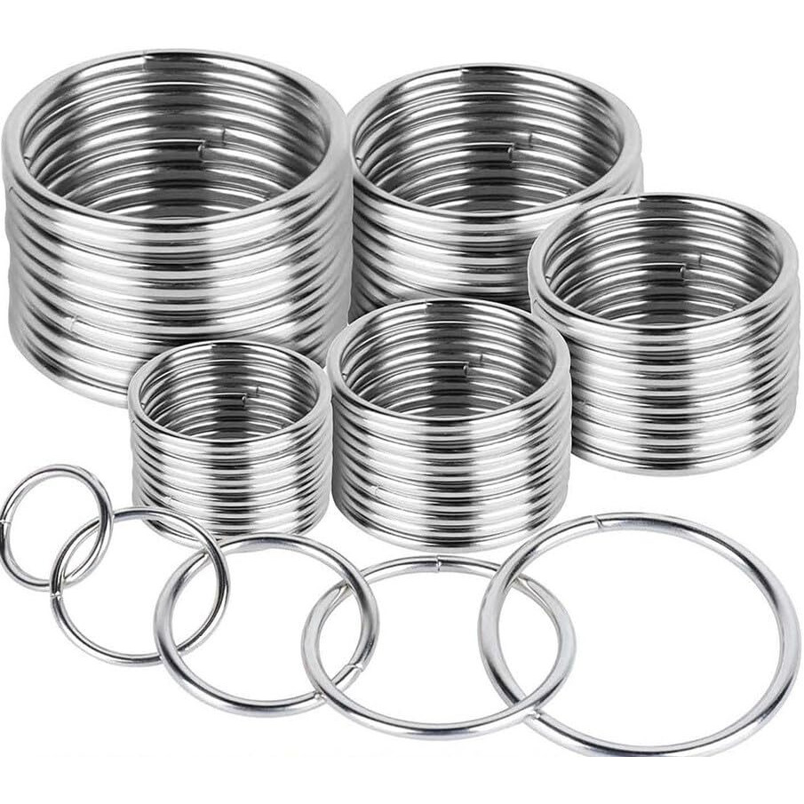 Diy Crafts 40 Pcs, Nickel Silver Small, Multi-Purpose O Ring Silver Metal Non-Welded O Ring For Macrame Camping Belt Dog Leashes Hardware Bags And Mor (40 Pcs, Nickel Silver Small)