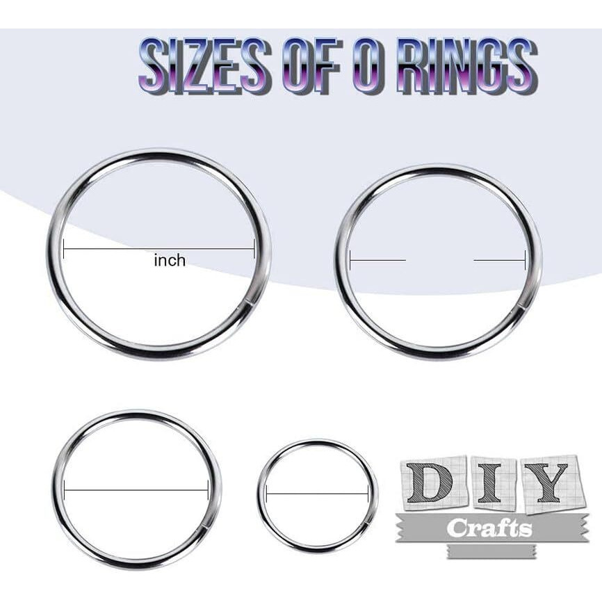 Diy Crafts 40 Pcs, Nickel Silver Small, Multi-Purpose O Ring Silver Metal Non-Welded O Ring For Macrame Camping Belt Dog Leashes Hardware Bags And Mor (40 Pcs, Nickel Silver Small)