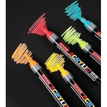 Wagela Acrylic Markers Pens, Colors Premium Waterproof Permanent Paint Art Marker Medium Pen Set For Rock Painting,Diy Craft (24)