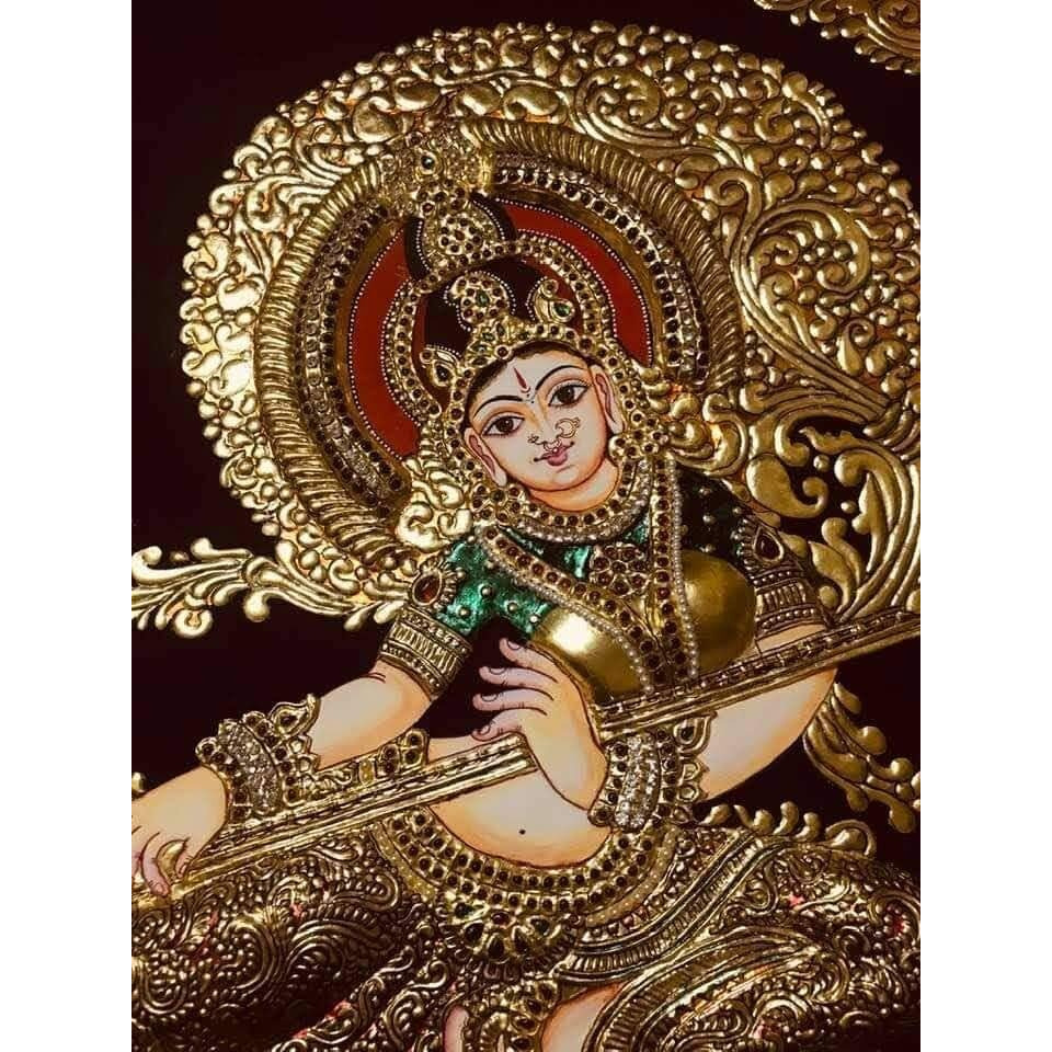 Gold Leaf Company 24K Gold Foils, 43 Size 25 Pages Gold Foils Booklet,For Tanjore Painting Kundan Work Traditional Arts,Mysore Painting,Jewelry,Art And Crafts Home Decoration Etc