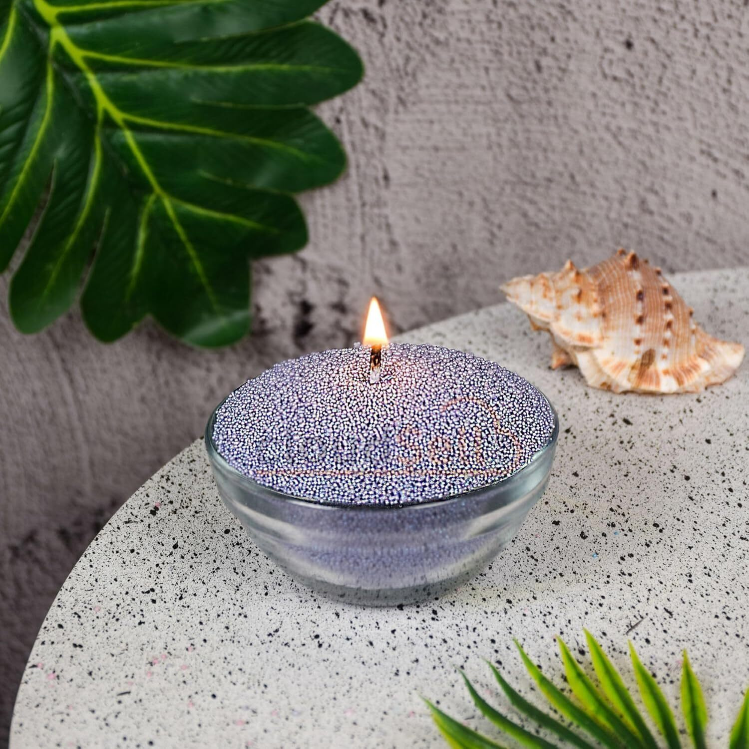 Tadrup Scented Colored Powder Candle Making, Refillable Beaded Wax Sand Diy Scented Pearled Candle All Natural Reusable Candle Making Kit Self Extinguish Candle For Home Decor, Wedding, Festival, Gift (500Gm With 50 Wicks, Lavender - Lavender)