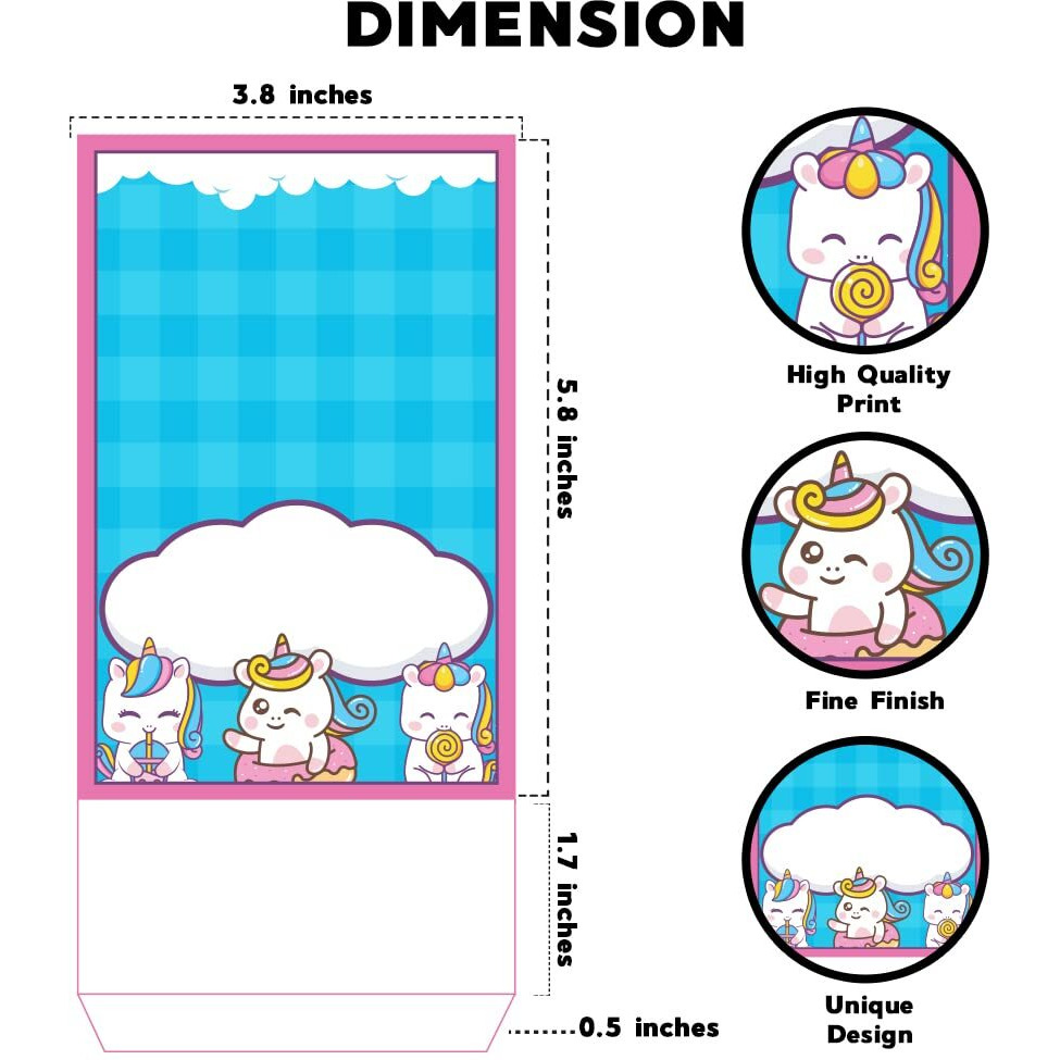 Festiko 6 Pcs Unicorn Themed Tent Style Food Tags, Food Tags And Place Cards For Food Decorations For Kid's Party, Unicorn Theme Place Cards For Table Setting, Unicorn Party Supplies