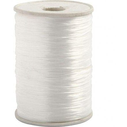 Beadsnfashion Clear Crystal Elastic Cord Thread Beading String Cord For Bracelet And Crafts Work 1000 Mtrs Spool Size 1Mm