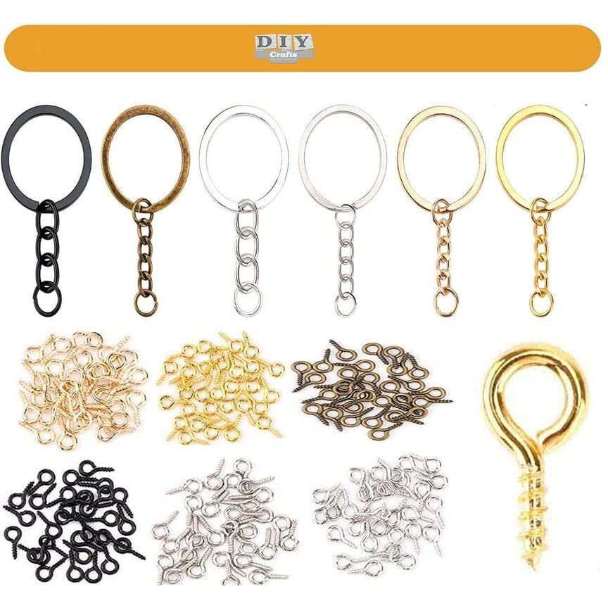 Diy Crafts 50 Only Jump Rings, Bronze, Only Jump Ring, D Hook Type Swivel Clasp Metal Lanyard Snap Lobster Claw Clasp Keychain Ring Eye Screw Jump Ring Screw (50 Only Jump Rings, Bronze)