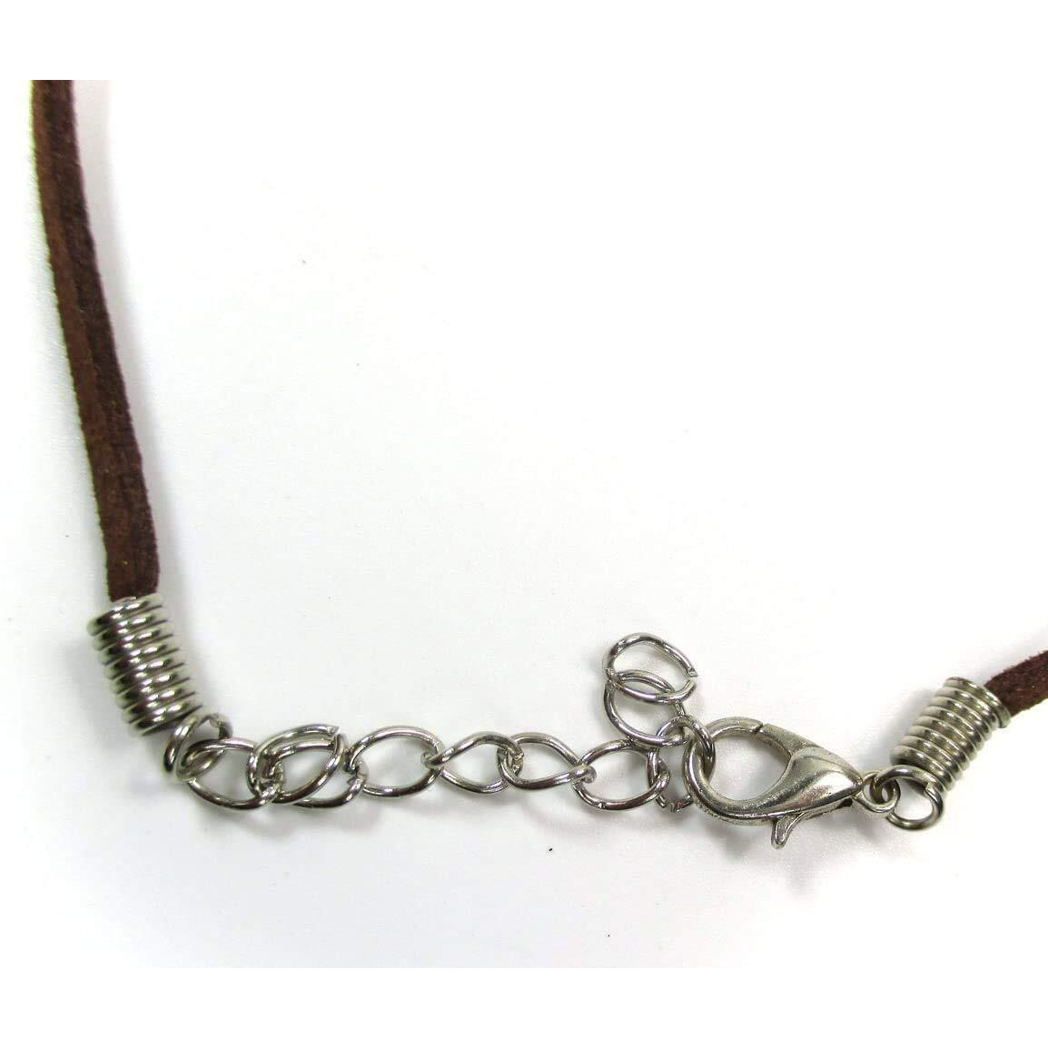 Omx Bulk Cord 10 Pieces, Suede Flat Leather 43Cm/17 Necklace Chain For Pendants Bracelet And Jewelry Charms Making. Thickness Leather Is 3X1.4Mm (Brown)