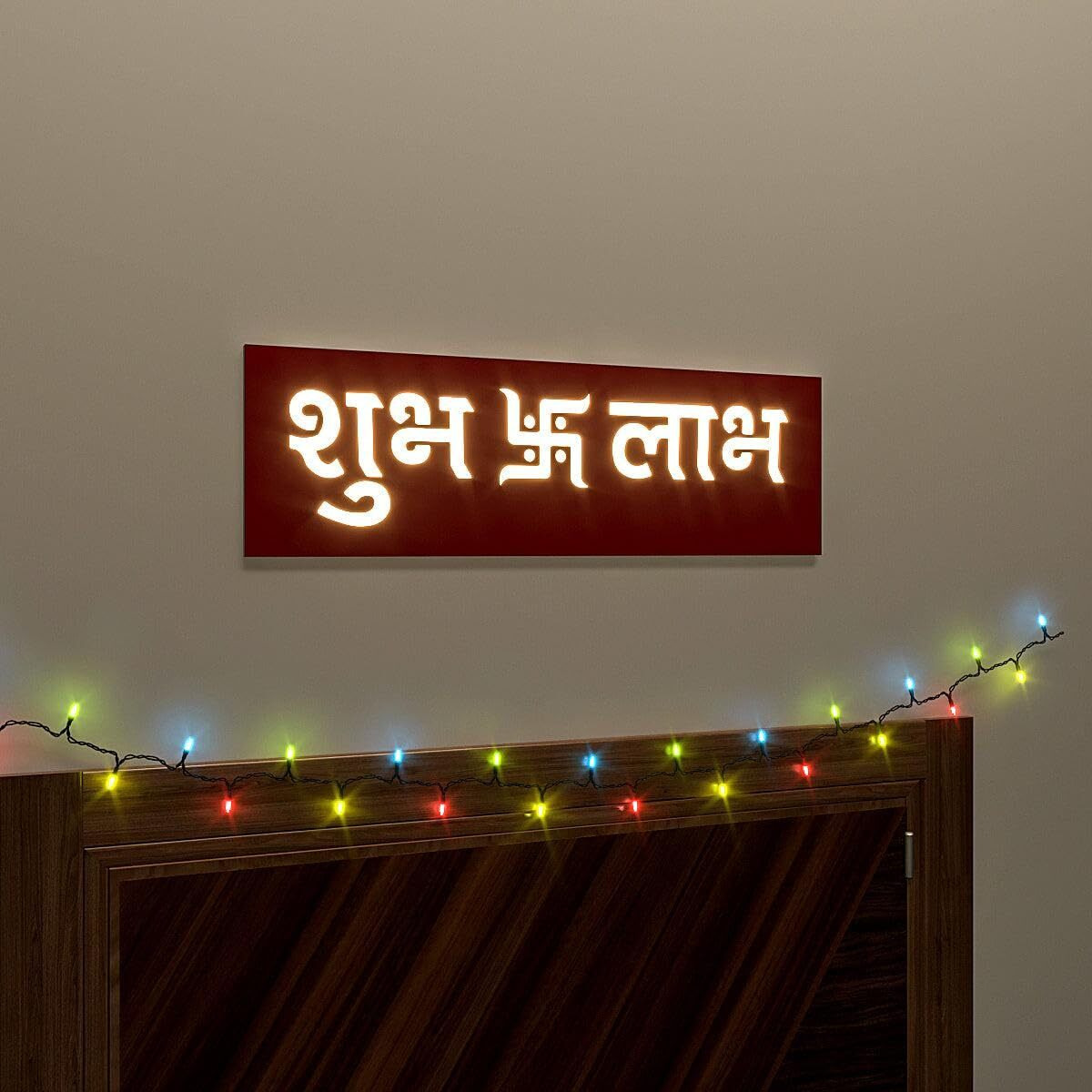 Shubh Labh Backlit Acrylic Wall Art
