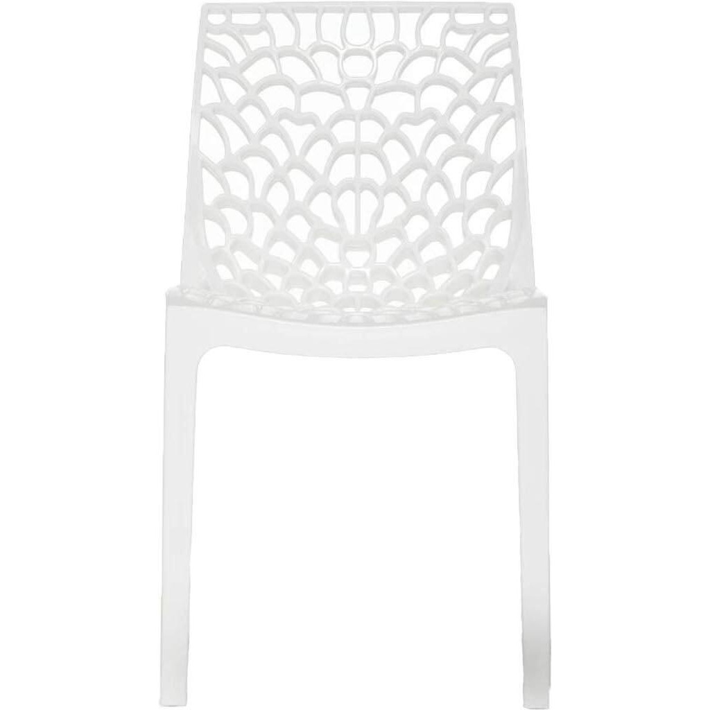 Rw Rest Well Web Armless Designer Plastic Outdoor Chair | Iso Certified Company (1, White)