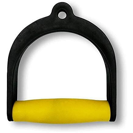 Wirmon Gym Bar Handle Attachements For Machines With Grip Variation Bar Textured Grip With Chrome Finish (Plastic D-Handle)