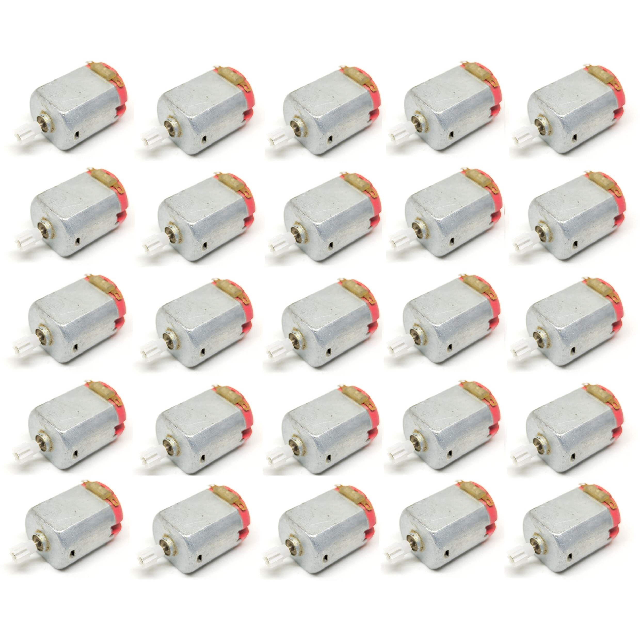 Invento 25Pcs 3V 6V 20X15X25Mm Dc Motor With 8 Teeth Plastic Pinion Gear For Rc Toy Hobby Motor Toys Rc Car