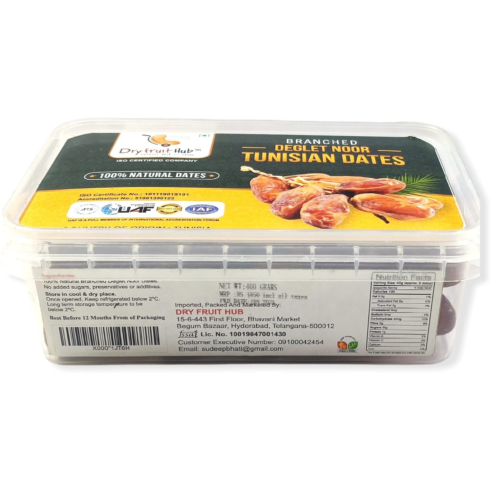 Dry Fruit Hub Tunisian Dates Khajoor/Khajur 800Gms Fresh Khejur,Deglet Nour Dates Kurma Tangkai From Tunisia Tunisia Dates