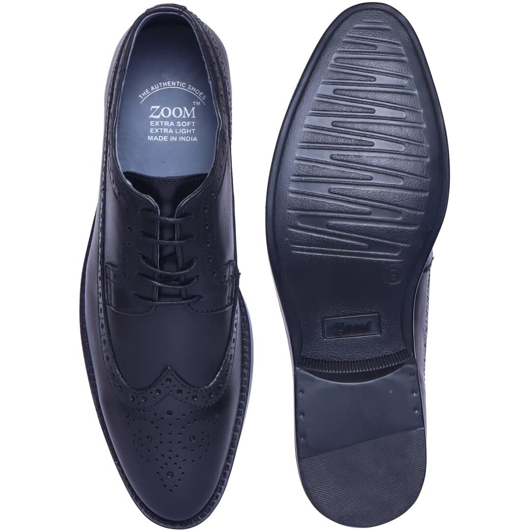 Zoom Branded Formal Casual Genuine Leather Shoes For Men A-1172 | Formal Shoes For Men|Leather Shoes For Men Branded | Black Leather Shoes/Brown Shoes For Men | Stylish Shoes For Men | Office Wear