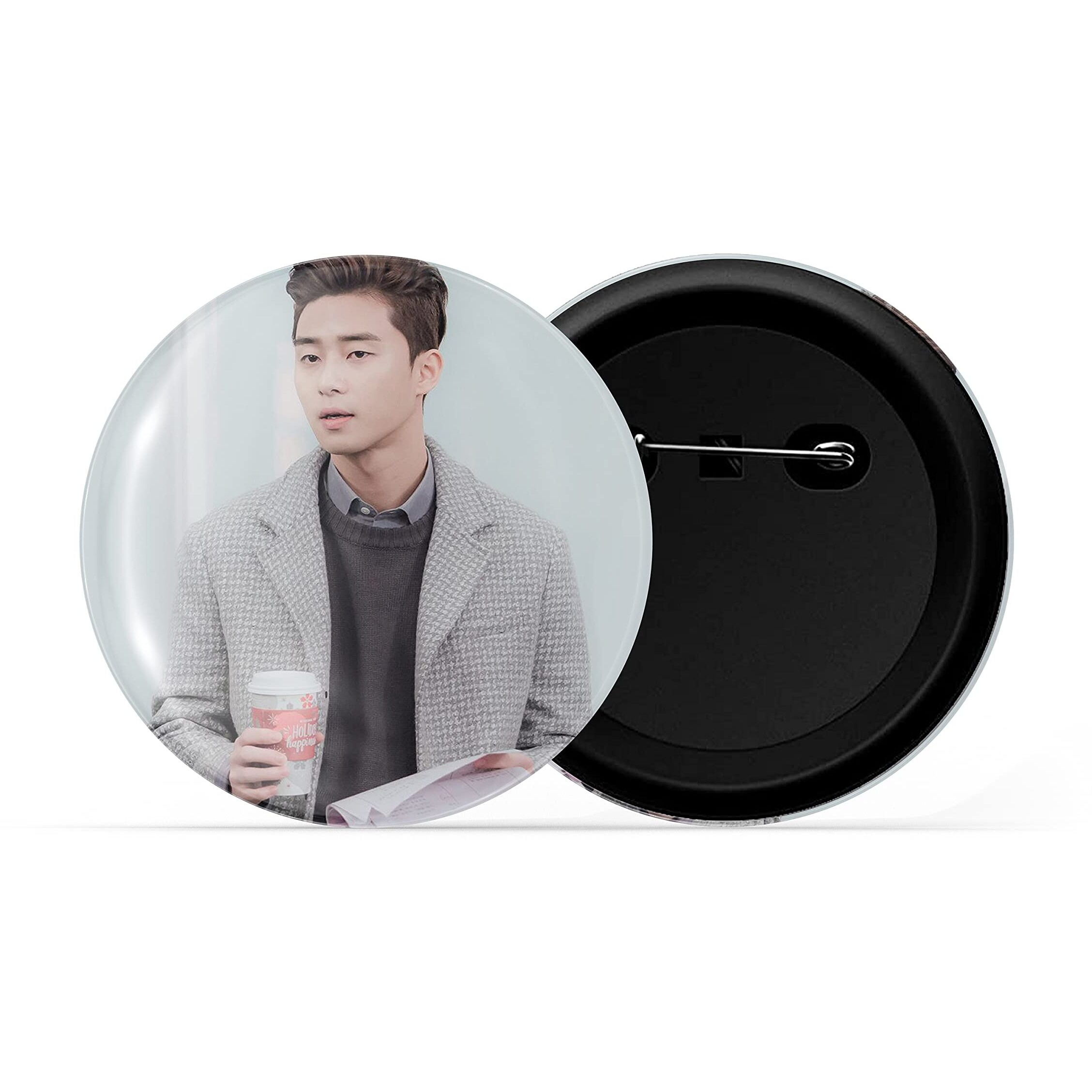 Dhcrafts Pin Badges K-Drama Korean Actor Multicolour Park Seo-Joon D7 Glossy Finish Design Pack Of 1