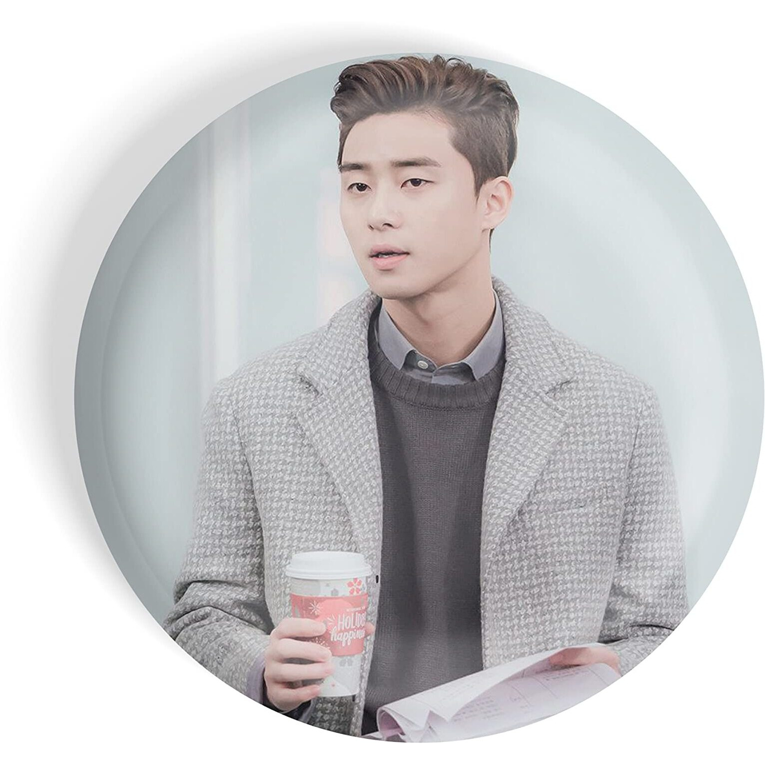Dhcrafts Pin Badges K-Drama Korean Actor Multicolour Park Seo-Joon D7 Glossy Finish Design Pack Of 1
