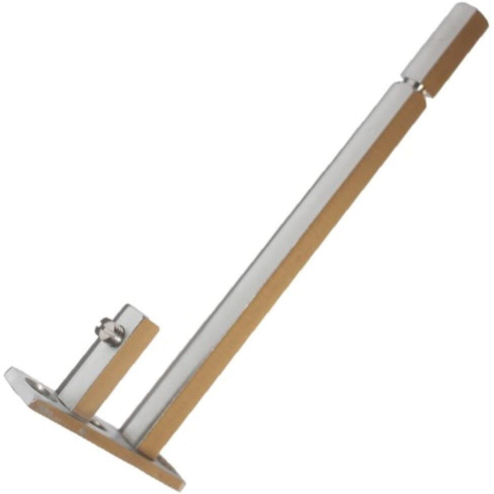 Riseom F Type Steel Shelf Bracket (Adjustable) / Supports 6,8,10,12 Mm Of Glass Thickness (Pack Of 4, 6 Inch)