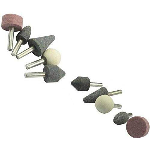 Diy Crafts Design No  1, Shank 1/8" 1/4", 10 Pcs Shank Abrasive Mounted Stone Grinding Wheel Head Ceramic Grinding Burr Wheel Rota (Design No  1, Shank 1/8" 1/4")