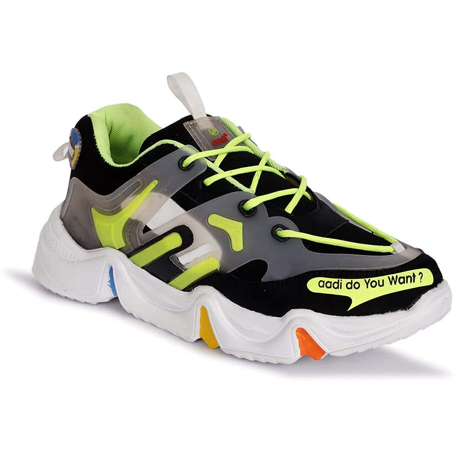 Aadi Men's Green Mesh Outdoor Casual Shoes