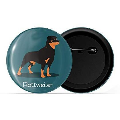 Dhcrafts Pin Badges Green Color Rottweilier Pet Dog Glossy Finish Design Pack Of 1