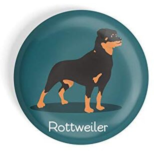 Dhcrafts Pin Badges Green Color Rottweilier Pet Dog Glossy Finish Design Pack Of 1